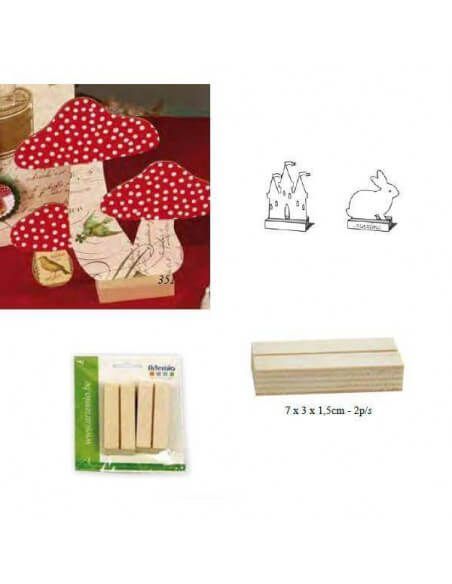 BASES DE MADERA PARA SILUETAS - PACK DE 2 UN.