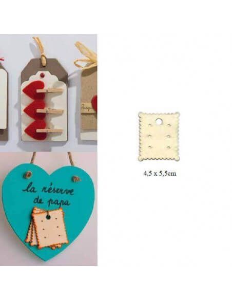 SILUETA DE MADERA EN FORMA DE GALLETAS