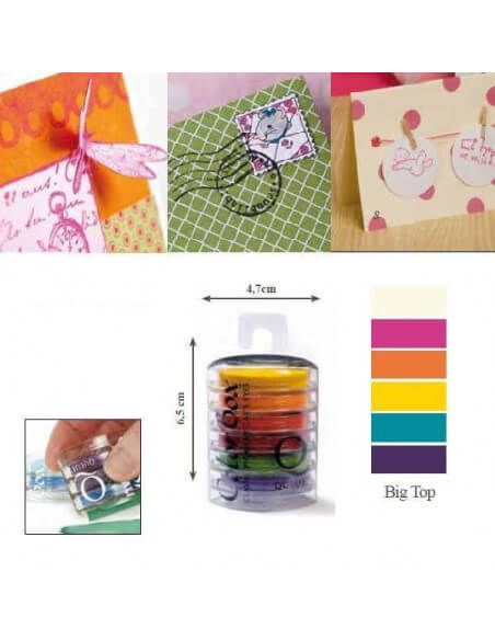 ALMOHADILLA CON TINTA PACK DE 6 COLORES