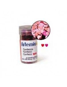 CONFETI O PURPURINA EN FORMA DE CORAZONES