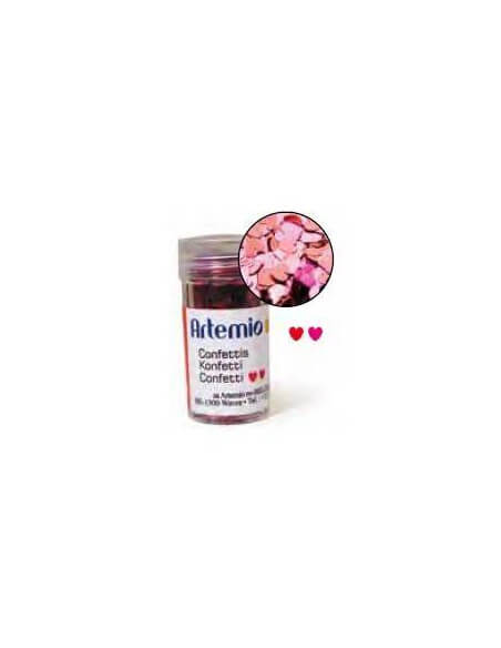 CONFETI O PURPURINA EN FORMA DE CORAZONES