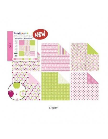 BLOC DE NOTAS IDEAL PARA ESTAMPADO MODELO GIRL 30,5 X 30,5 CM.