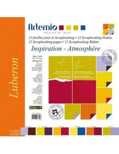 Conjunto de hojas doble cara scrapbooking Luberon Artemio