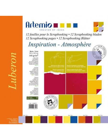 Conjunto de hojas doble cara scrapbooking Luberon Artemio