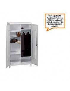 ARMARIO DE ACERO CON 2 PUERTAS BATIENTES Y 5 ESTANTES. 1000MM. DE ANCHO
