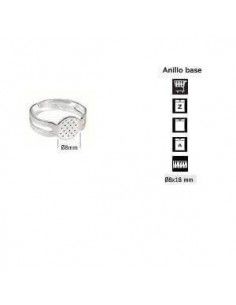 Base de anillo 8x12 mm Neo Bisutería pack 10 unidades