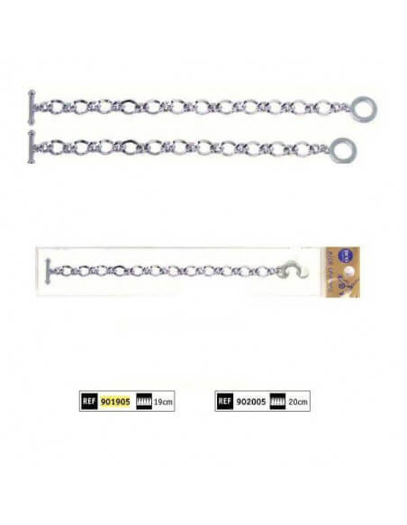 Pulsera brazalete charms Neo Bisutería 1.25 x 1 cm con cierre en T