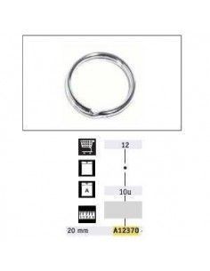 Pack de anillas para llaveros plateado 20mm Neo Hobby
