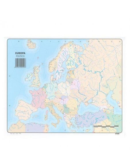 Mapas mudos político España en color para educación Selvi