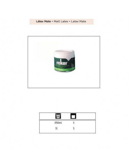 rekar látex plástico mate 250ml para scrapbooking