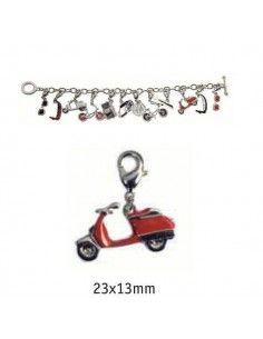 charms plata moto 23x13mm Neo Bisutería blister de 2 unidades