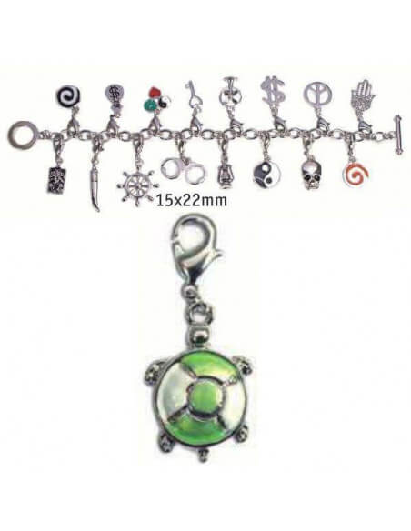 Charms plata moto 23x13mm Neo Bisutería blister 2 unidades