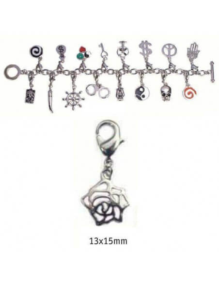 CHARMS CON CIERRE DE COLOR PLATA BLISTER 2 UND