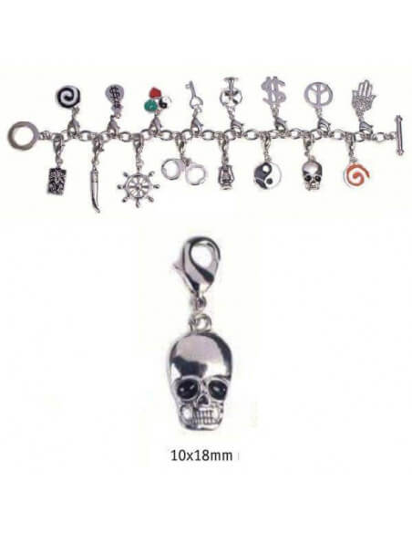 CHARMS CON CIERRE DE COLOR PLATA BLISTER 2 UND