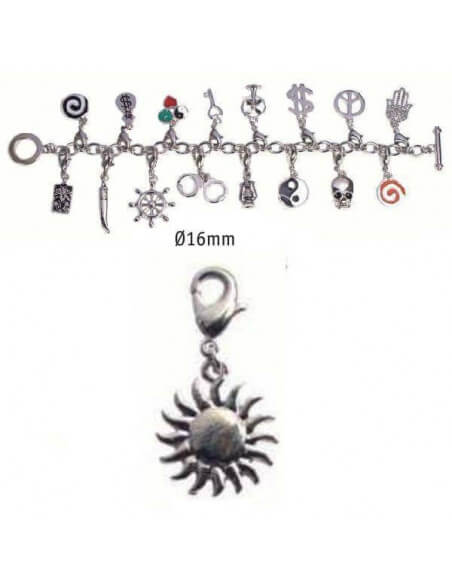 CHARMS CON CIERRE DE COLOR PLATA BLISTER 2 UND