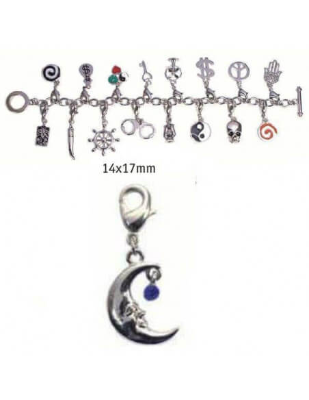 CHARMS CON CIERRE DE COLOR PLATA BLISTER 2 UND