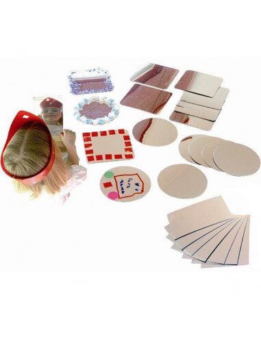 láminas de espejo irrompible Henbea para actividades infantiles