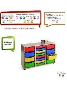 mueble MOBEDUC haya para aulas infantiles con cubetero