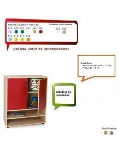 estantería y armario para centros escolares MOBEDUC en haya
