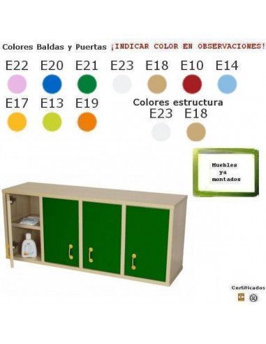 casillero con puertas para colegios MOBEDUC 8 casillas en haya