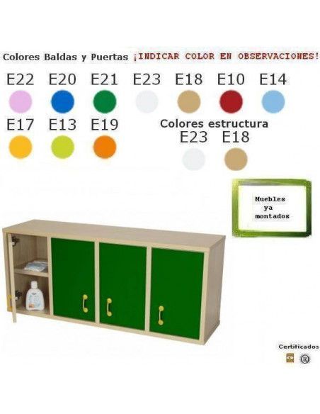 casillero con puertas para colegios MOBEDUC 8 casillas en haya