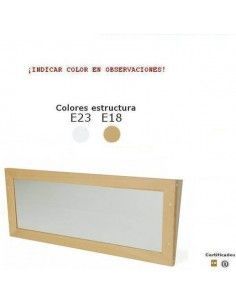 espejo inclinado de seguridad para guarderías MOBEDUC marco madera
