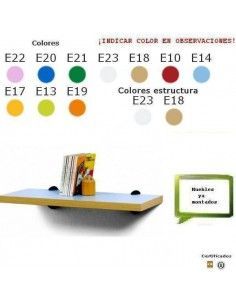 balda para guarderías MOBEDUC 65x25x3 cm en haya resistente