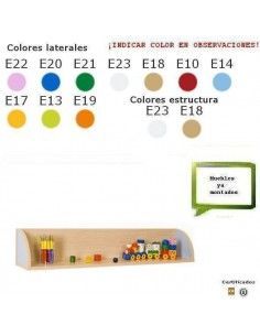balda infantil MOBEDUC para colegios con laterales en haya