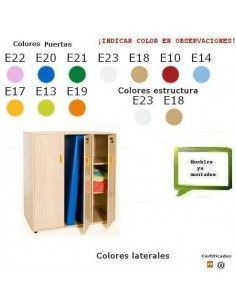 mueble escolar MOBEDUC haya con 18 casillas para colegios 2