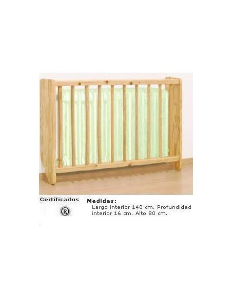 cubreradiador MOBEDUC para colegios de madera con barrotes
