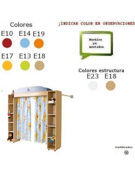 mueble teatro para colegios MOBEDUC con baldas en haya