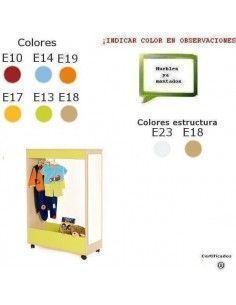 mueble de disfraces para centros escolares MOBEDUC abierto en haya