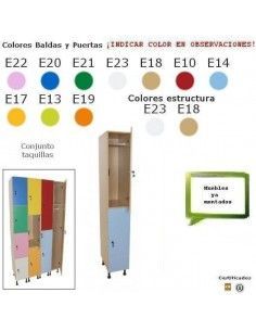 taquillero escolar MOBEDUC con 2 puertas acabado en haya