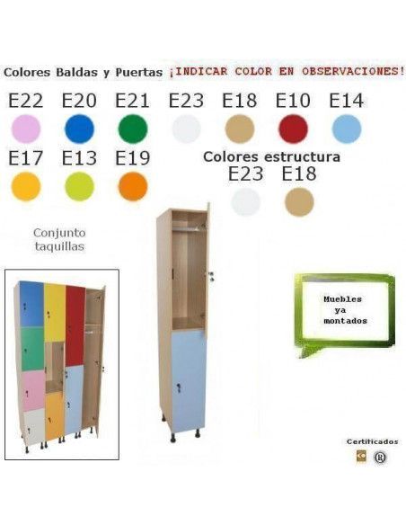 taquillero escolar MOBEDUC con 2 puertas acabado en haya