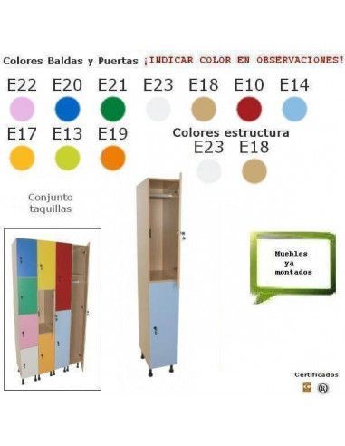 taquilla de 2 puertas de madera MOBEDUC para colegios