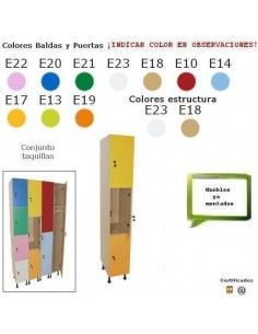 taquillero de 3 puertas MOBEDUC para centros escolares