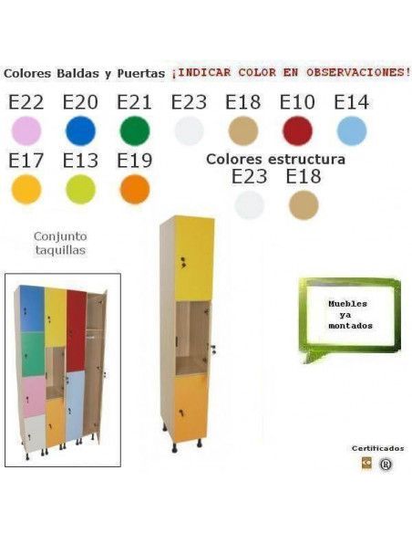 taquillero de 3 puertas MOBEDUC para centros escolares