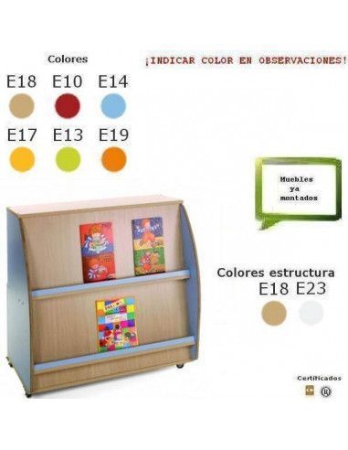 expositor de libros MOBEDUC para centros escolares en haya