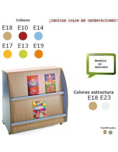 expositor de libros MOBEDUC para centros escolares en haya
