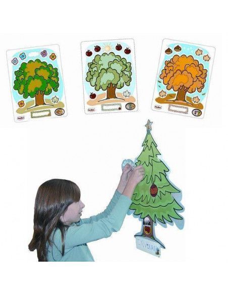 Árboles gigantes interactivos estaciones Henbea en aula infantil