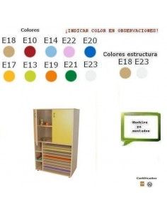 mueble de cartulinas con armario MOBEDUC para colegios