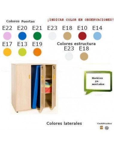 mueble de colchonetas MOBEDUC en haya para colegios
