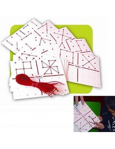 figuras para hilar 9 puntos Henbea tarjetas educativas
