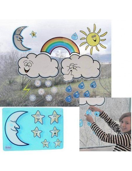 símbolos meteorológicos didácticos Henbea para aulas infantiles