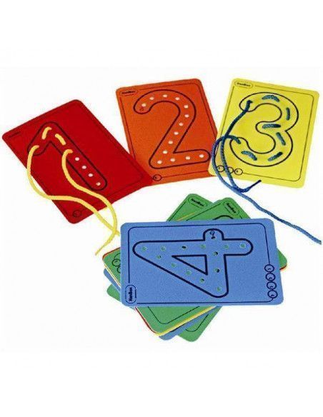 Juego de hilar con números Henbea para infantil