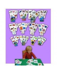 tarjetas educativas juego infantil formar familias Henbea