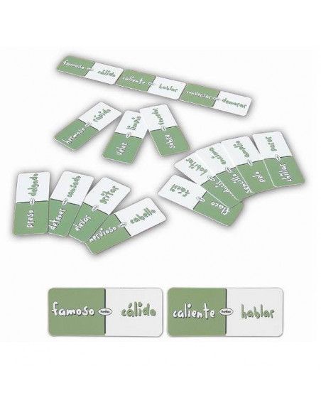 dominó de sinónimos de Henbea juego educativo