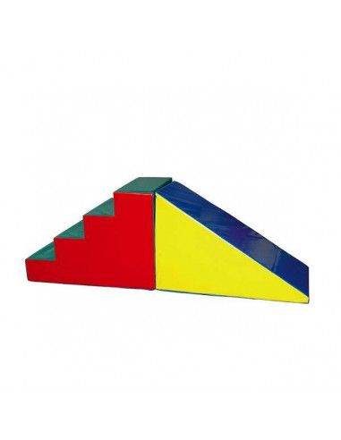 escalera acolchada psicomotricidad con rampa 200x60x68 cm Sumo Didactic frontal