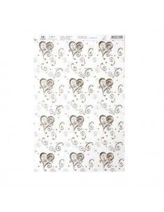 lamina-scrapbooking-corazon-de-oro-artoz-a4-200g