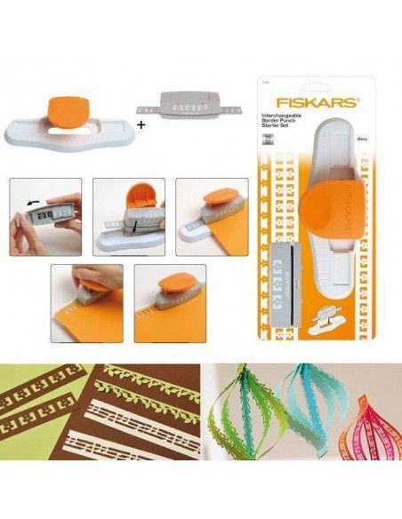 PERFORADORA DE BORDES PARA SCRAPBOOKING CARTUCHOS INTERCAMBIABLES FISKARS
